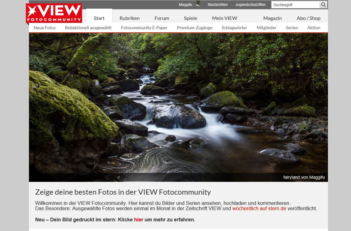 Bild "Fairyland" auf der Homepage der View.